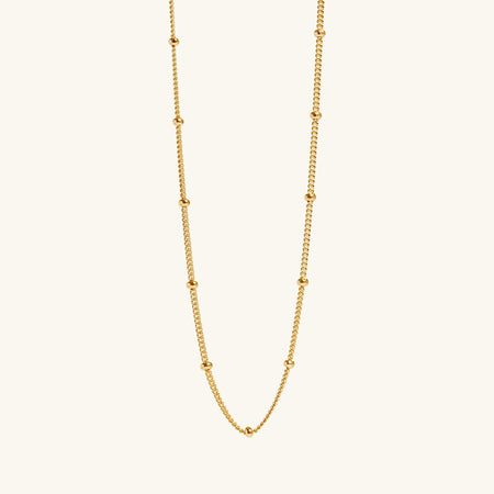 Bead Chain Necklace Gold